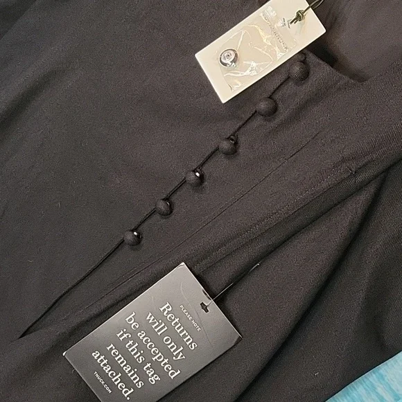 Tuckernuck Black Calla Puff Sleeve Top Medium - Picture 4 of 7